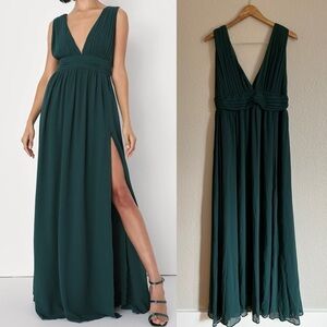 Lulu's Heavenly Hues Forest Green Maxi Dress